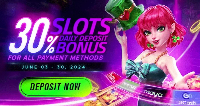 30% Slot Daily Deposit Bonus