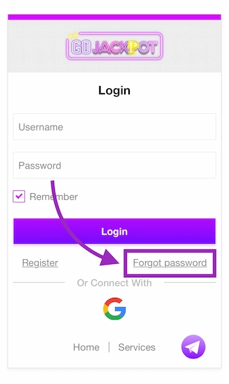 Step 1: select "Forgot password?"